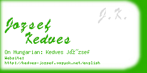 jozsef kedves business card